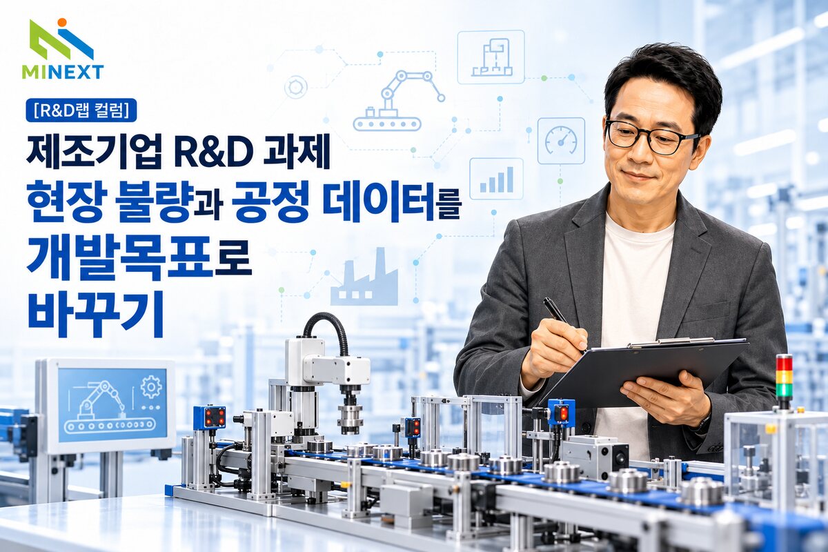 [R&D랩 컬럼] 제조기업 R&D 과제: 현장 불량과 공정 데이터를 개발목표로 바꾸기 대표 이미지