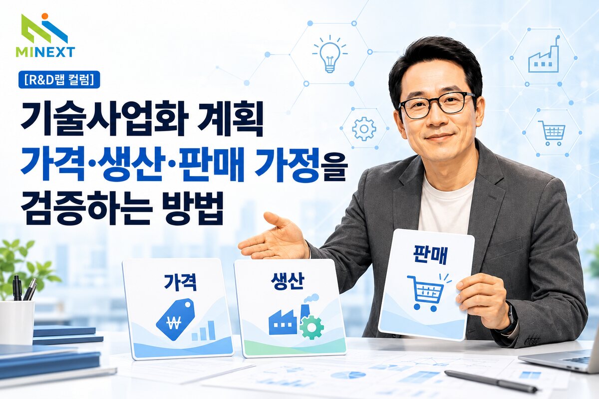 [R&D랩 컬럼] 기술사업화 계획: 가격·생산·판매 가정을 검증하는 방법 대표 이미지