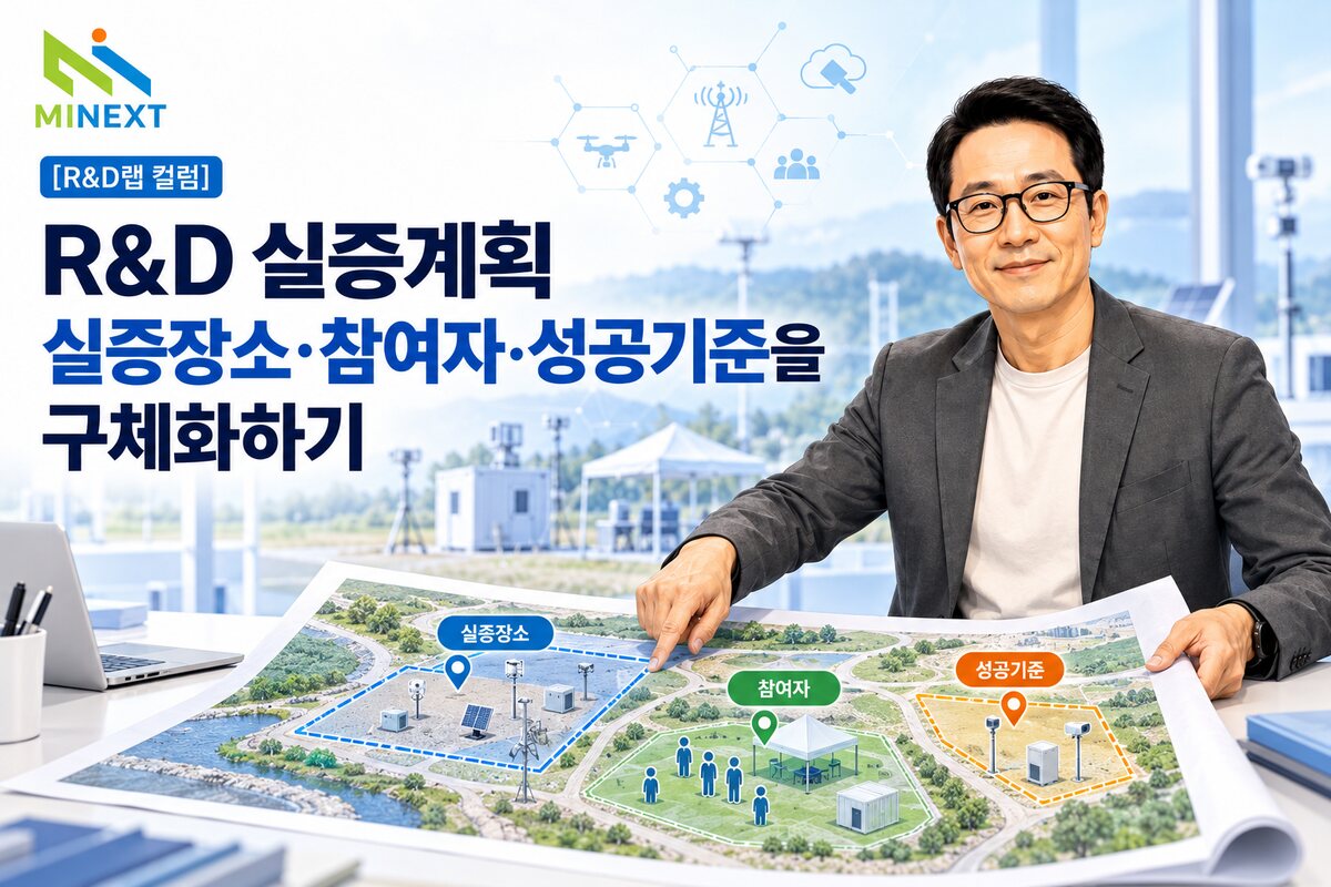 [R&D랩 컬럼] R&D 실증계획: 실증장소·참여자·성공기준을 구체화하기 대표 이미지