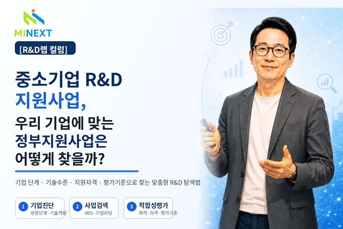 [R&D랩 컬럼] 중소기업 R&D 지원사업, 우리 기업에 맞는 정부지원사업은 어떻게 찾을까? 대표 이미지